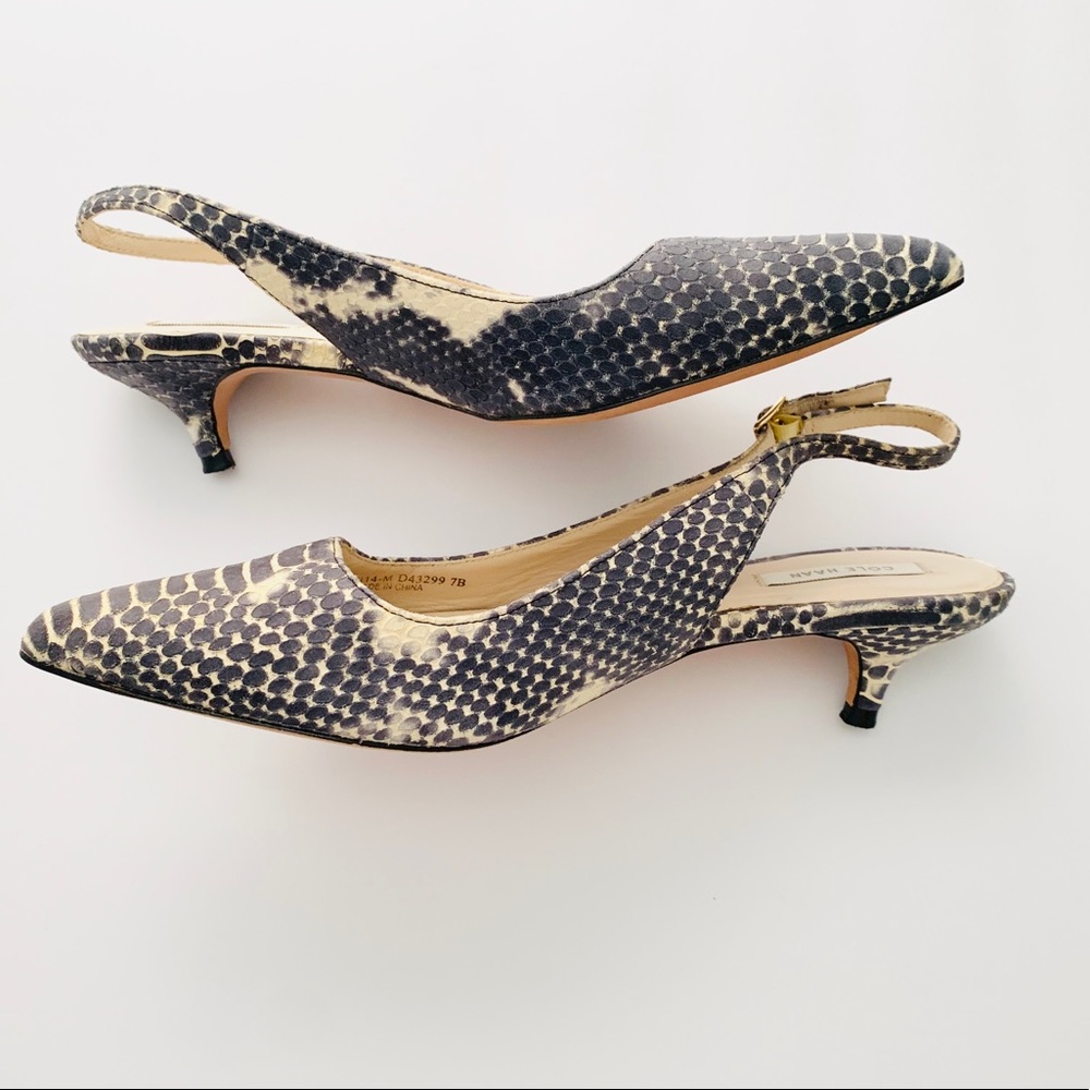 Python style Cole Haan Kitten Heels